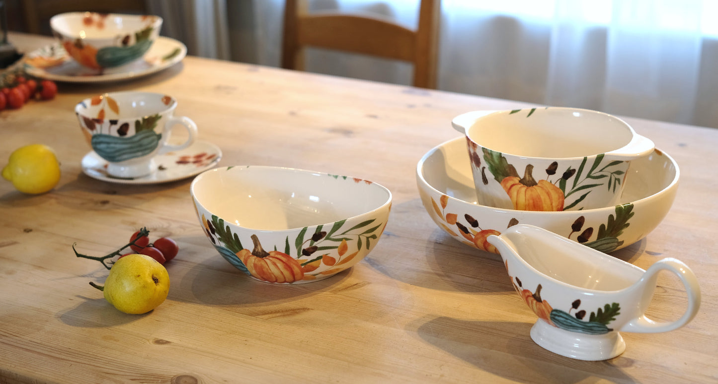 Pumpkin Garden Large Ingot Bowl