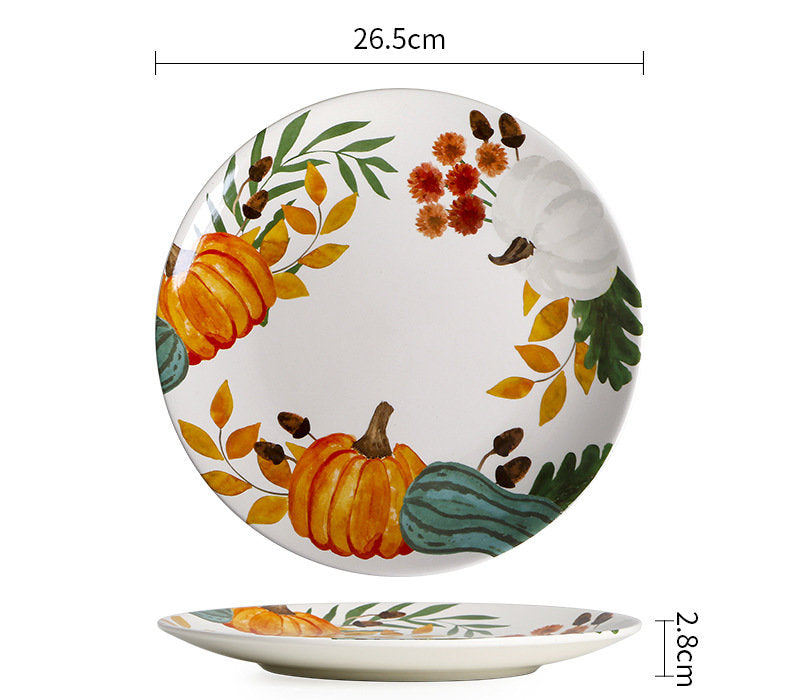 Pumpkin Garden Large Plate