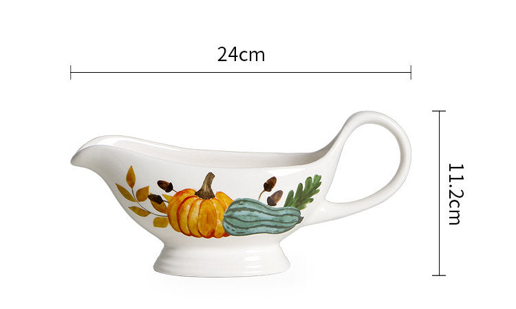 Pumpkin Garden Gravy Boat