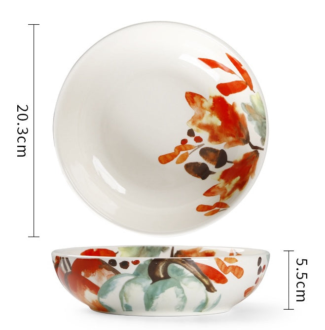 Autumn Brush Small Shallow Plate