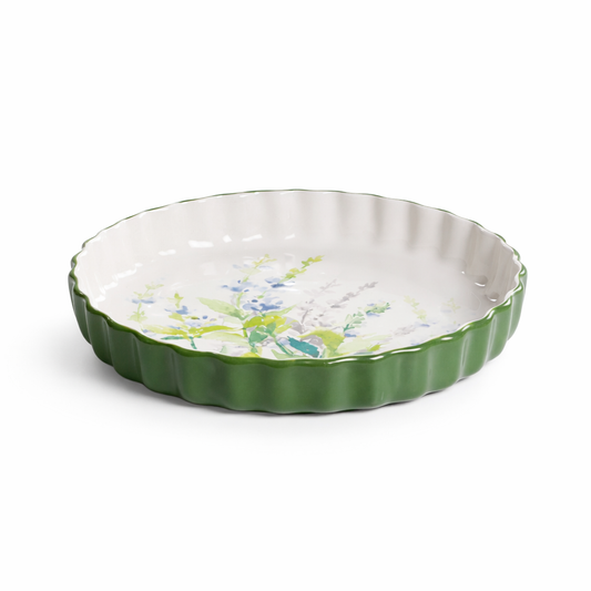 Emerald Leaf Scalloped Deep Plate