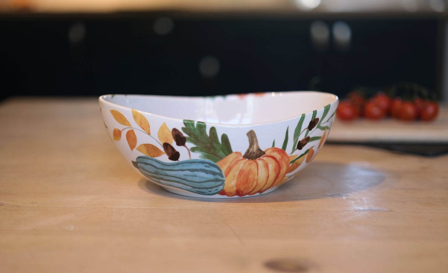 Pumpkin Garden Large Ingot Bowl