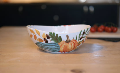 Pumpkin Garden Large Ingot Bowl