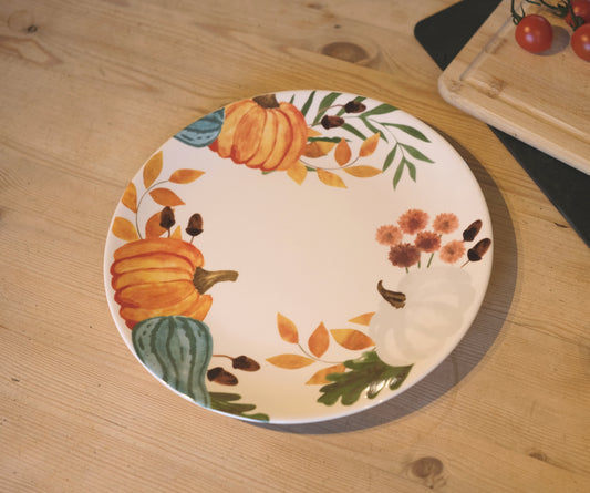 Pumpkin Garden Large Plate