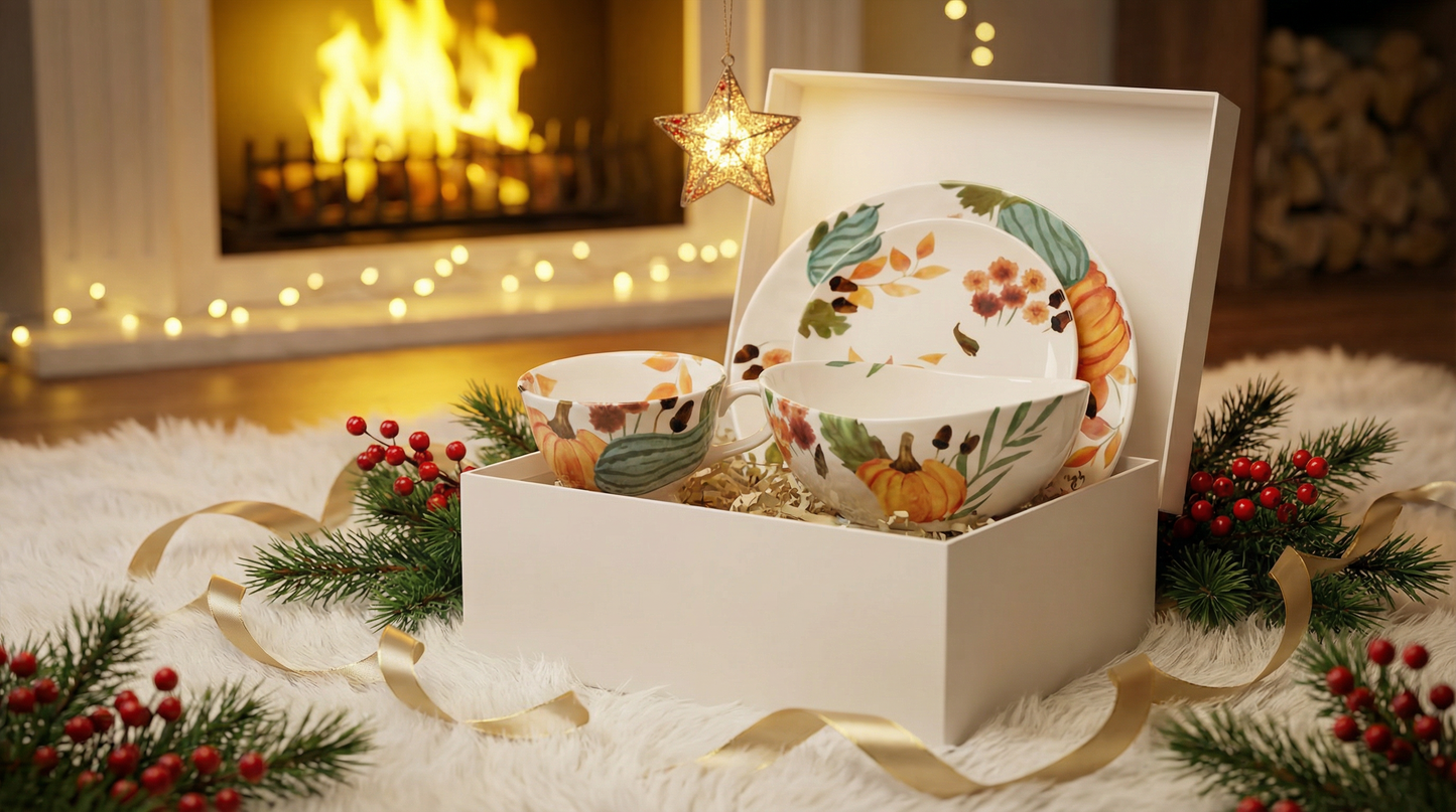 Pumpkin Garden Large Plate