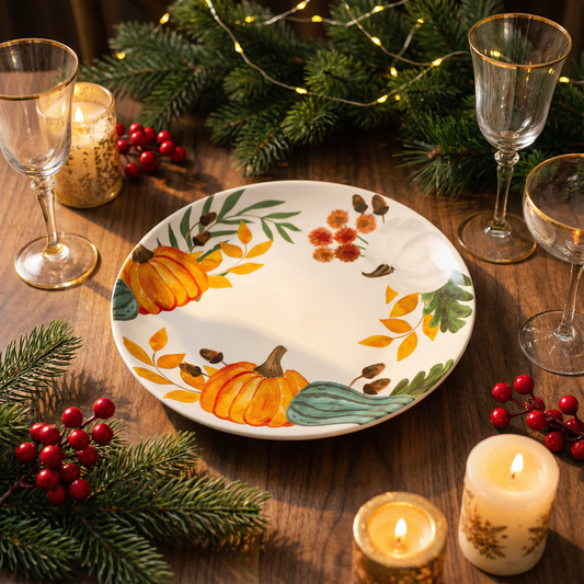 Pumpkin Garden Large Plate