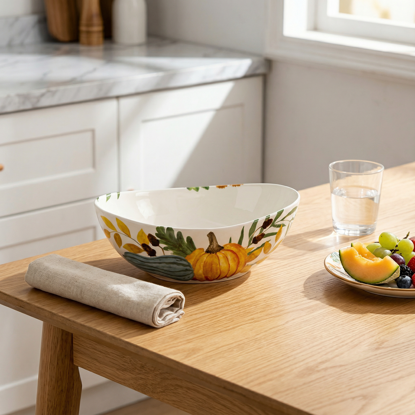 Pumpkin Garden Large Ingot Bowl