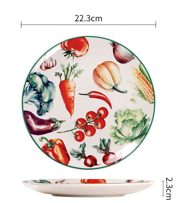 Vegetable Garden Large Plate